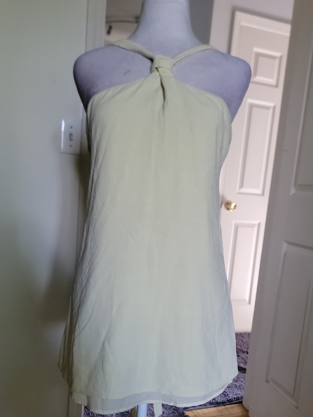 Peppermayo Pale Yellow Halter Mini Dress